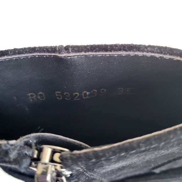 Saint Laurent Hara Suede Strap Black Booties NWT Size 6 US/6 IT - Picture 12 of 14